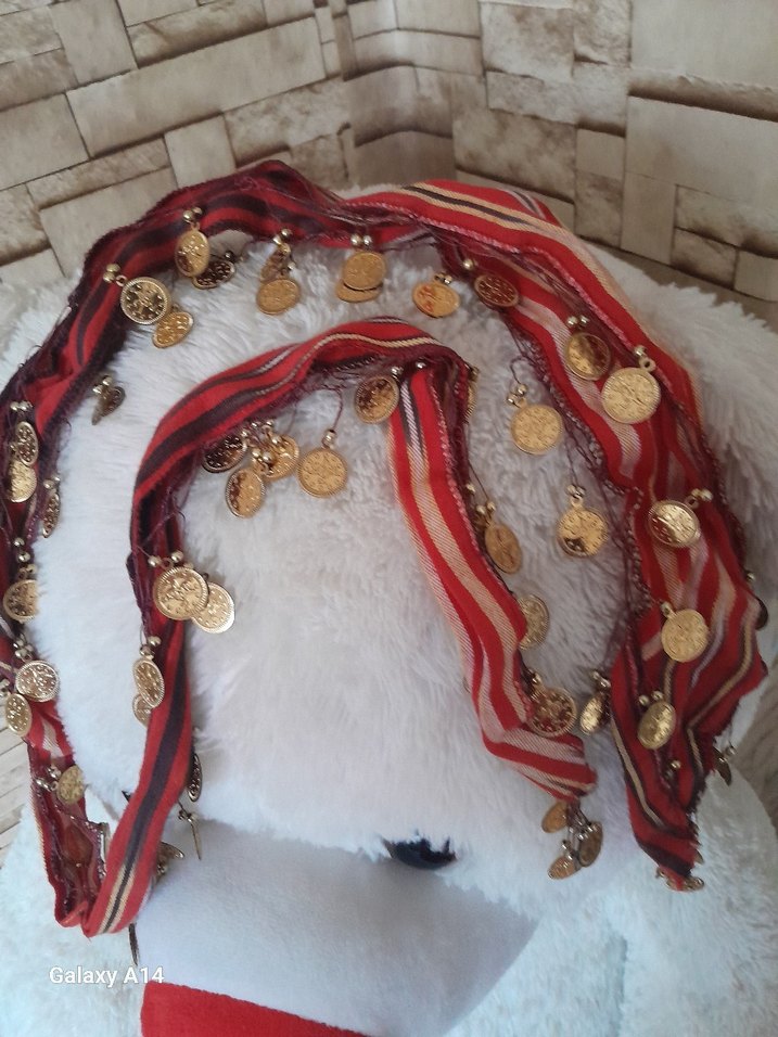 Kırmızı Bohem Kadın Fular - Görsel 4