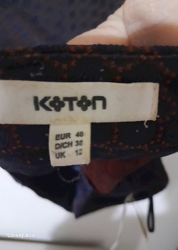 40 Beden kahverengi Renk 60 LİRA KOTON MARKA BAYAN KUMAŞ PANTOLON