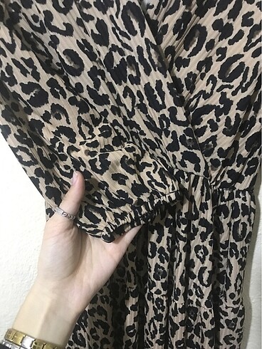 s Beden leopar elbise