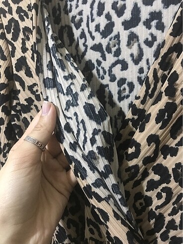 s Beden kahverengi Renk leopar elbise