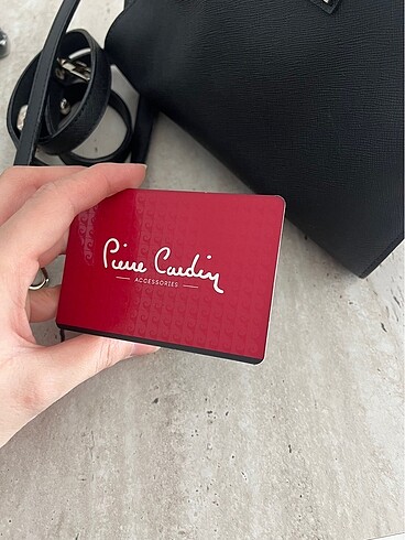 Pierre Cardin siyah çanta - Görsel 10