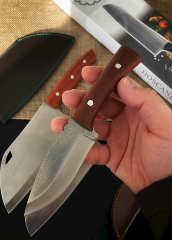 Bordo Saplı 3'lü Mutfak Bıçak Seti - Görsel 2