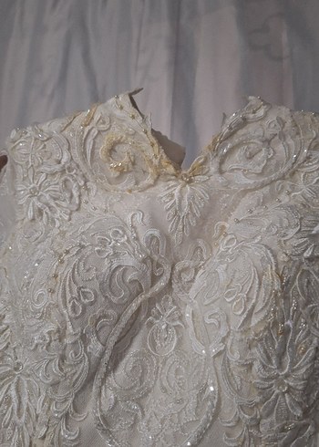 Uzun Kollu Vintage Prenses Gelinlik - Görsel 6