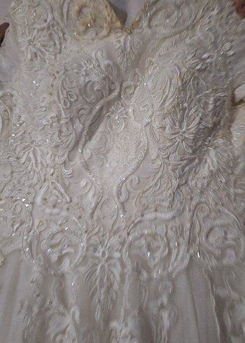 Uzun Kollu Vintage Prenses Gelinlik - Görsel 4