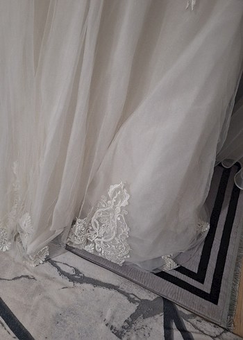 Uzun Kollu Vintage Prenses Gelinlik - Görsel 14