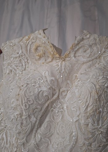 Uzun Kollu Vintage Prenses Gelinlik - Görsel 5