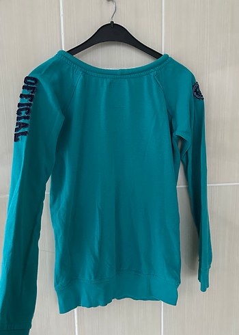 Turkuaz Kadın Sweatshirt Uzun Kollu - Görsel 3