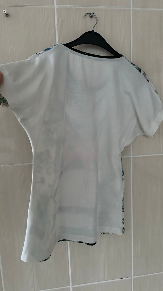 Renkli Baskılı Mini Kadın Bluz - Görsel 4