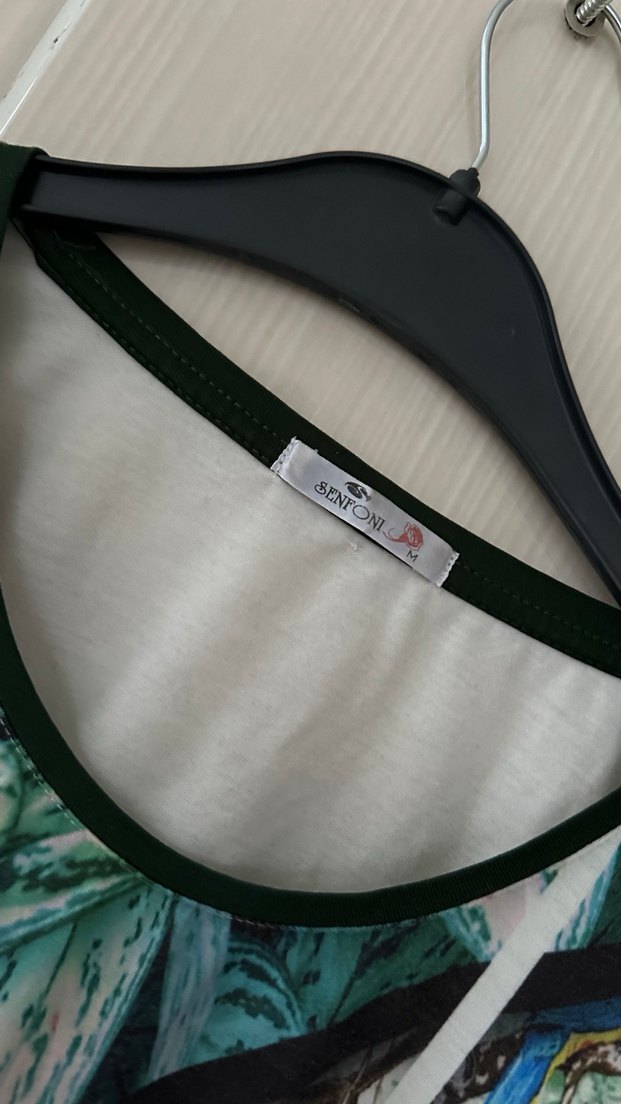 Renkli Baskılı Mini Kadın Bluz - Görsel 3