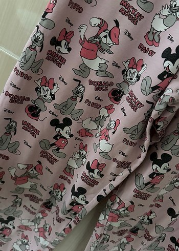 Kız Çocuk Pembe Baskılı Rahat Pantolon - Görsel 2