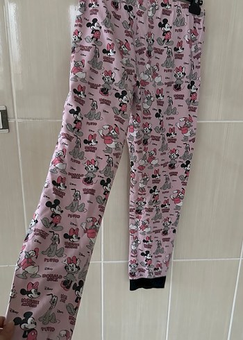 Kız Çocuk Pembe Baskılı Rahat Pantolon - Görsel 3