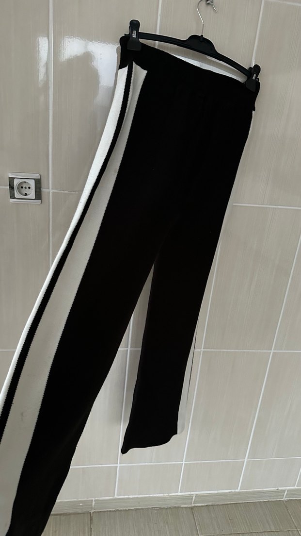 Siyah Beli Kuşaklı Kadın Pantolon - Görsel 2