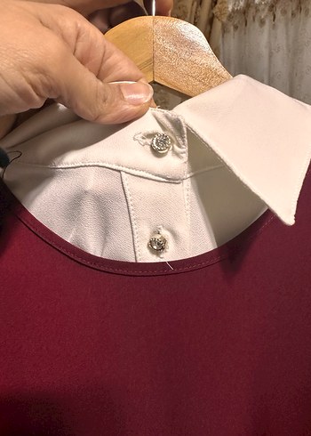 Bordo Uzun Kollu Midi Tunik 2 parça 38.42 uyumlu - Görsel 4