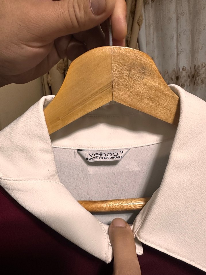 Bordo Uzun Kollu Midi Tunik 2 parça 38.42 uyumlu - Görsel 2