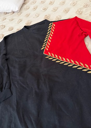 Kadın Kırmızı tunik 40 46 beden uyumlu - Görsel 2