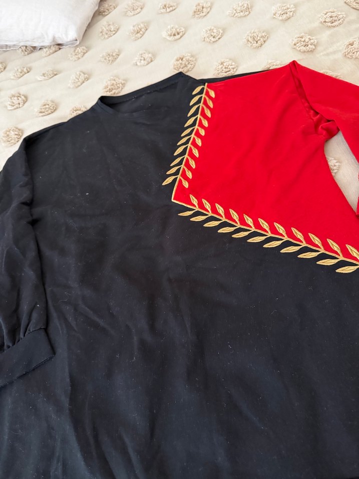 Kadın Kırmızı tunik 40 46 beden uyumlu - Görsel 2