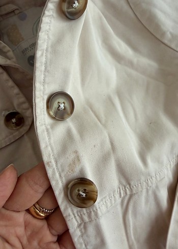 Düğmeli Kapüşonlu trençkot - Görsel 5