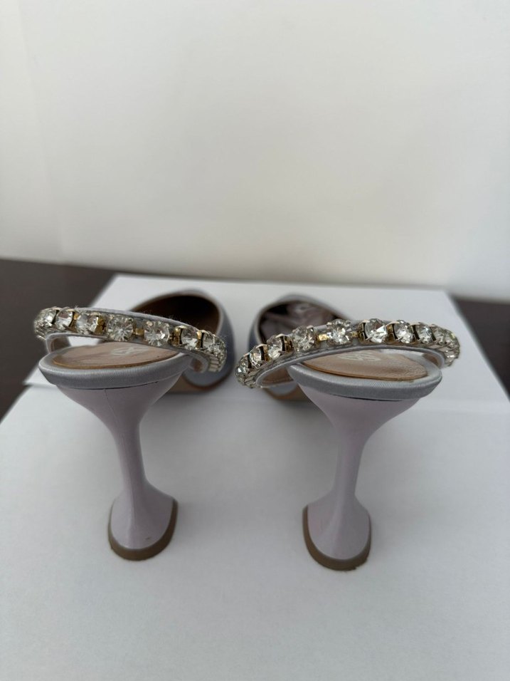 Diger Beyaz İncili Stiletto Kadın Ayakkabı - Görsel 3