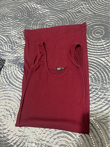 s Beden bordo Renk Kadın elbise