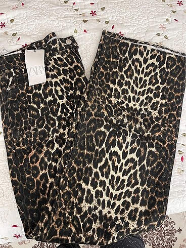 Leopar desen pantalon