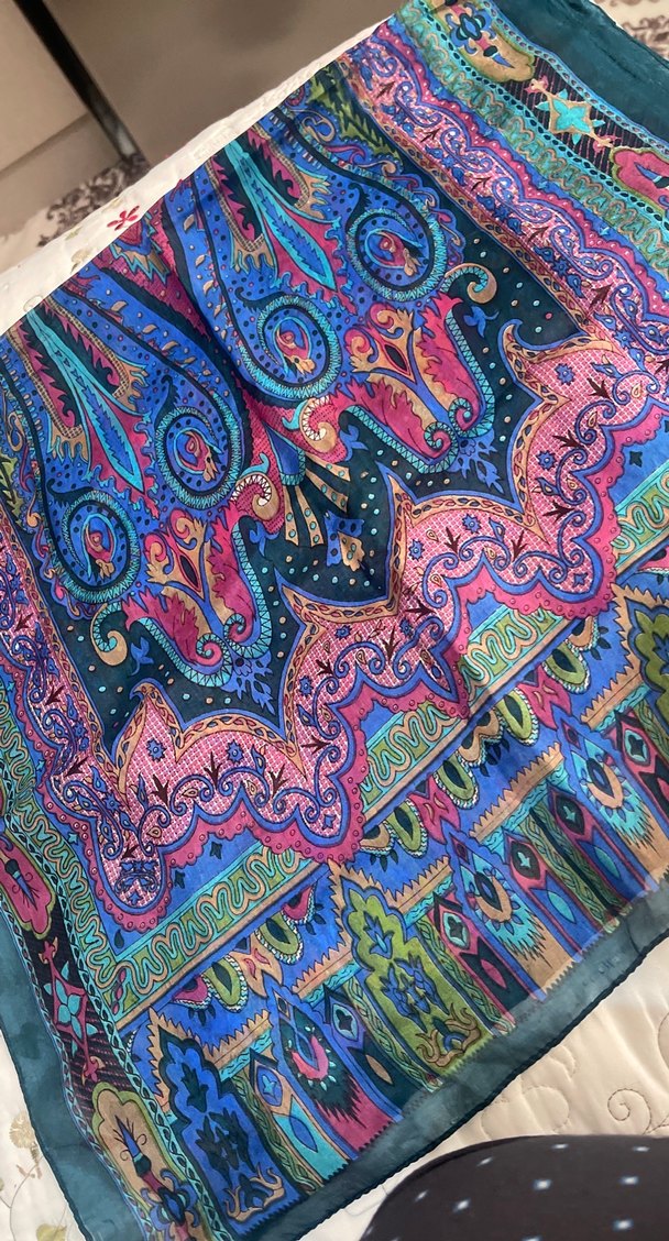 Bohem Çok Renkli Desenli Kadın Şal - Görsel 2