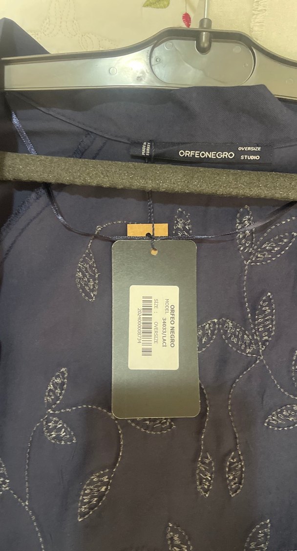 Boncuk İşlemeli lacivert kimono - Görsel 3