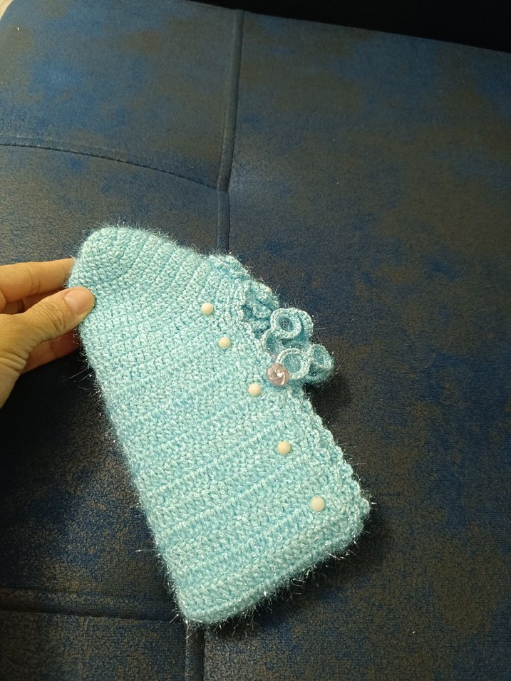 Nakışlı Turkuaz  Patik - Görsel 2