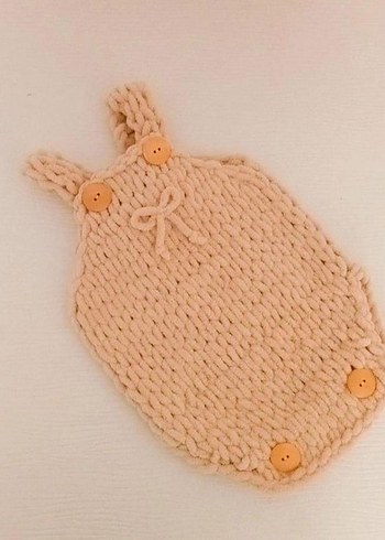 Pembe Örgü Bebek Kız Takımı - Görsel 3