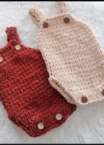 Pembe Örgü Bebek Kız Takımı - Görsel 4