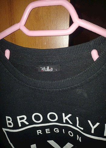 s Beden Siyah Brooklyn Baskılı Kadın Sweatshirt