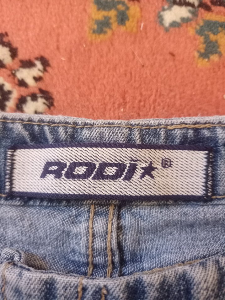 Bohem Gri Mavi İspanyol paça Kesim Kadın Kot Pantolon - Görsel 2