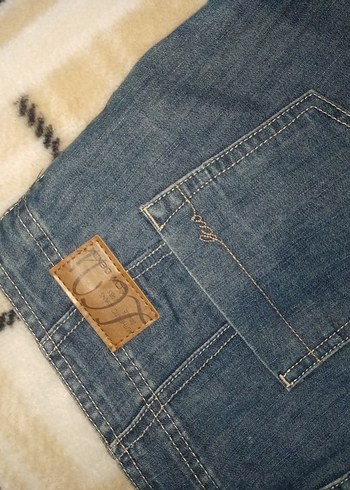 mavi düşük bel pantolon - Görsel 4