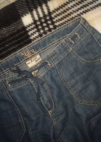 mavi düşük bel pantolon - Görsel 3