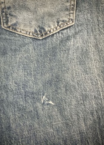 mavi baggy kot pantolon - Görsel 3