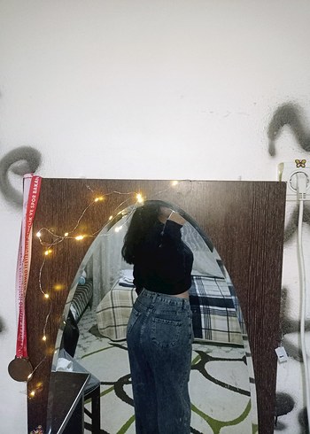 mavi baggy kot pantolon - Görsel 2