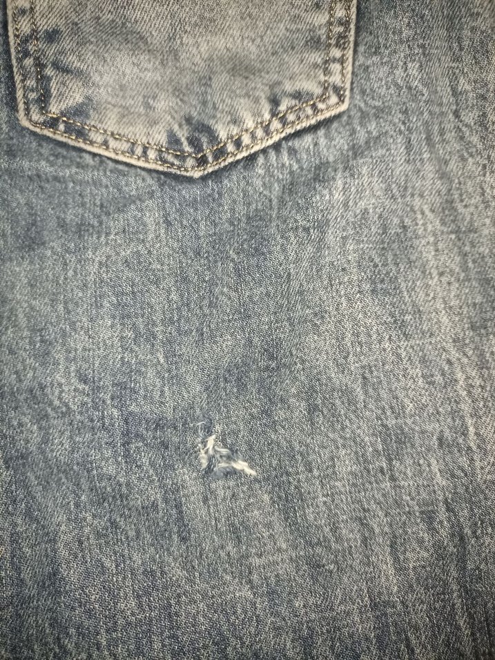 mavi baggy kot pantolon - Görsel 3