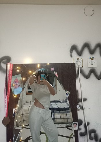 Zara beyaz eşofman - Görsel 4