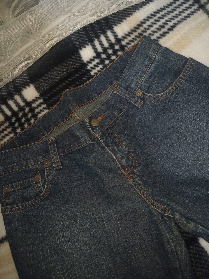 mavi düşük bel pantolon - Görsel 3