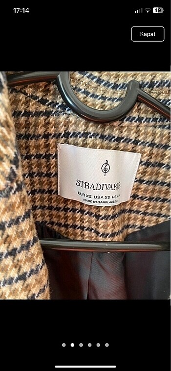 xs Beden STRADIVARIUS KALIN CEKET