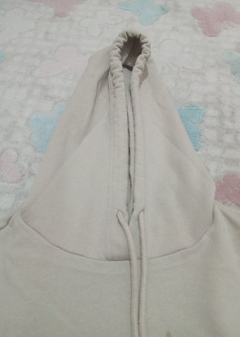 Defacto - Bej Kapüşonlu Baskılı Kadın Sweatshirt - Görsel 4