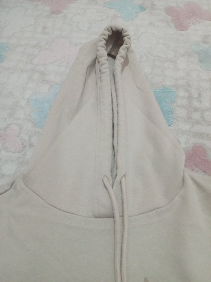 Defacto - Bej Kapüşonlu Baskılı Kadın Sweatshirt - Görsel 4