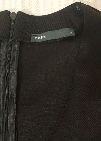 Batik - Düz Siyah Kadın Kumaş Elbise - Görsel 3