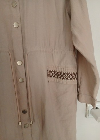 Armine - Bej Uzun Keten Kadın Dışlık - Görsel 4