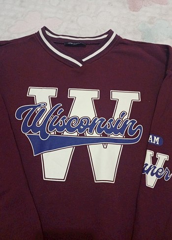 Lcw - Bordo Uzun Kollu Oversize Sweatshirt - Görsel 2