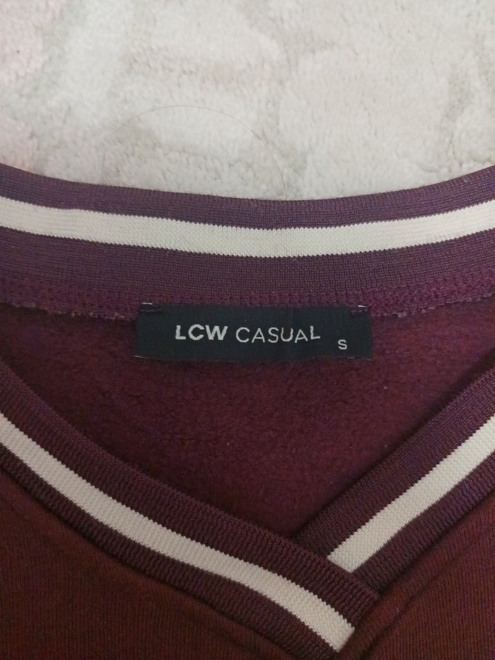 Lcw - Bordo Uzun Kollu Oversize Sweatshirt - Görsel 3