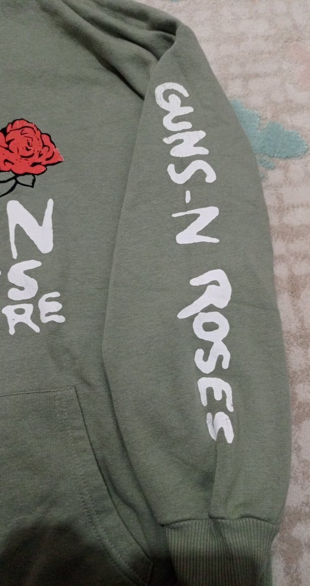 Defacto - Kapüşonlu Guns N' Roses Baskılı Oversize Sweatshirt - Görsel 3