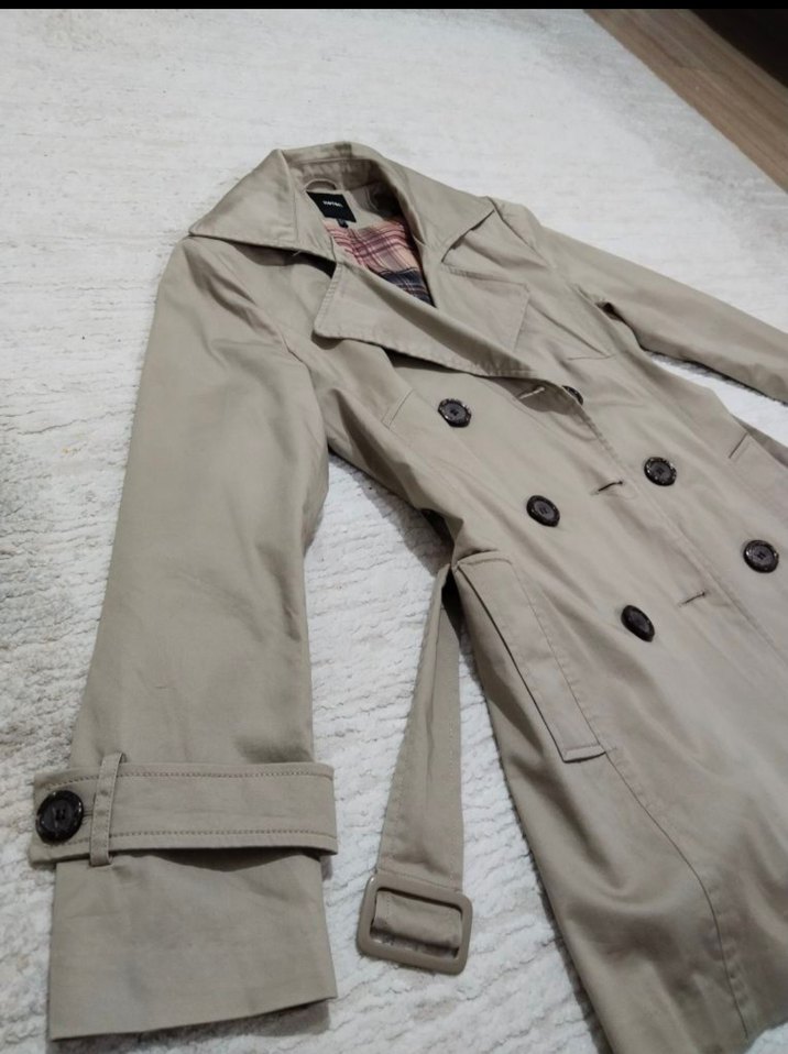 Koton - Düğmeli Bej Kadın Trençkot - Görsel 2