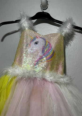 Kız Çocuk Unicornlu Kostüm Abiye - Görsel 3