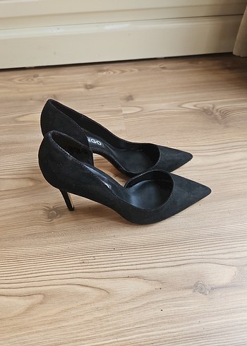 Mango Mango Siyah Süet Stiletto Kadın Ayakkabı