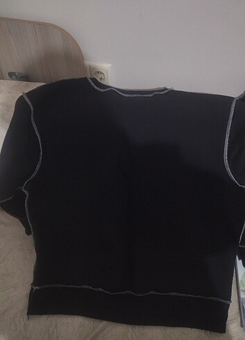 Trendyol & Milla Siyah içi polarlı oversize sweatshirt